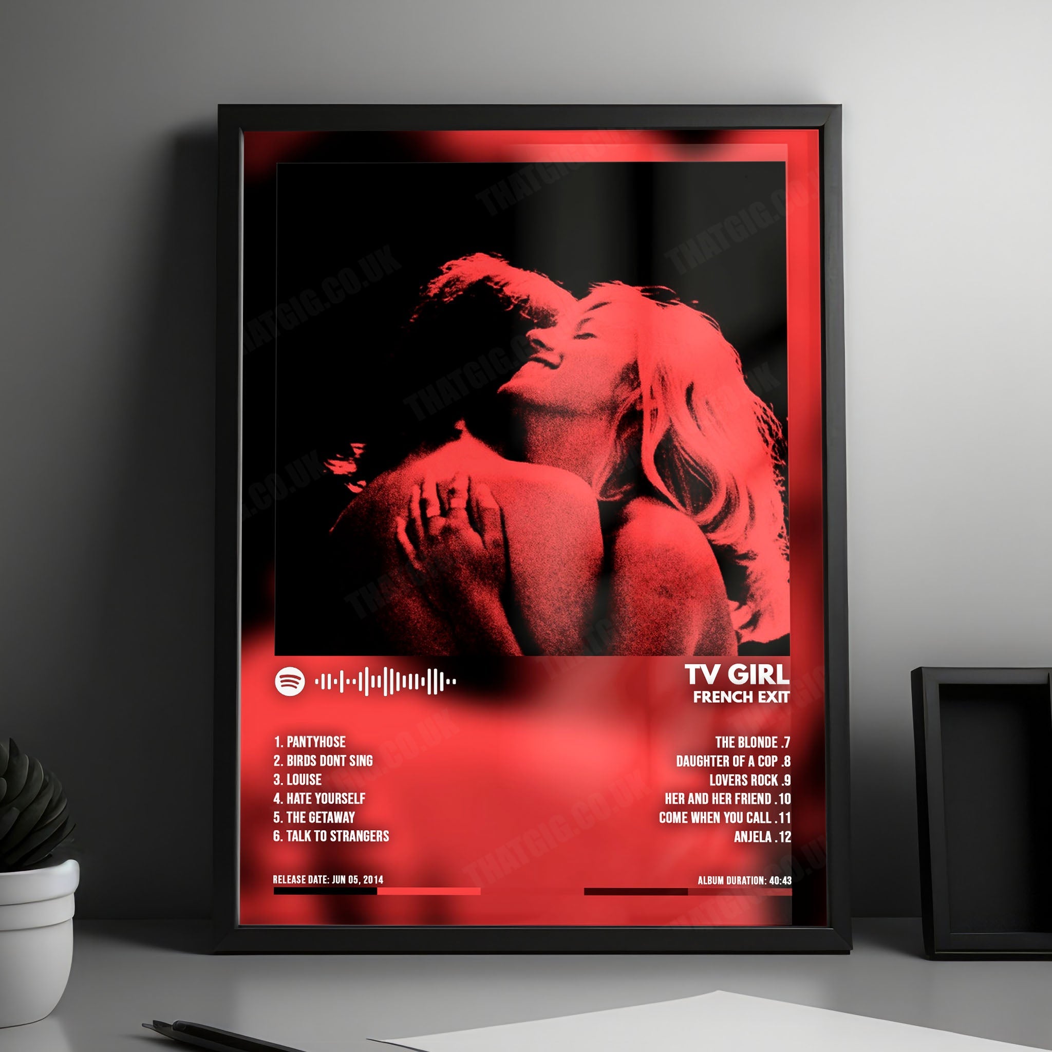 TV Girl "French Exit" Album Cover Poster - with Complete Tracklist