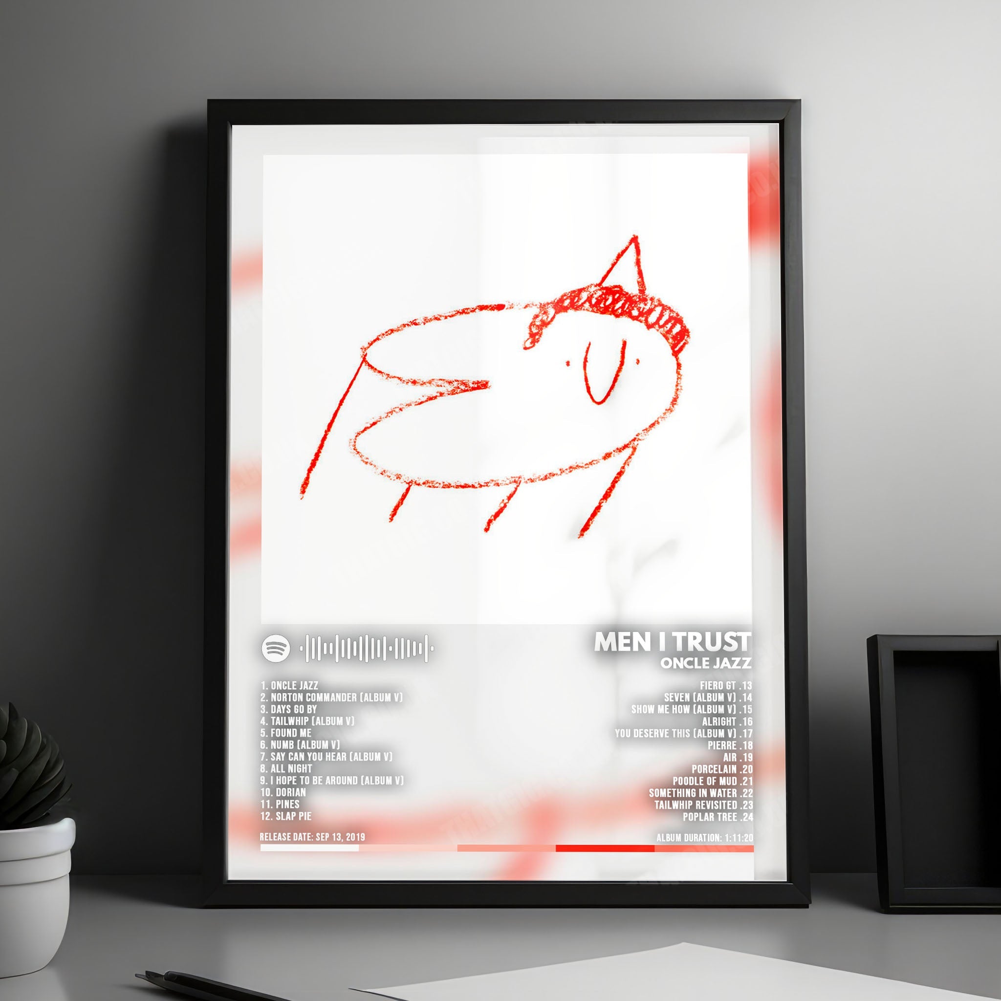 Men I Trust "Oncle Jazz" Album Cover Poster - with Complete Tracklist