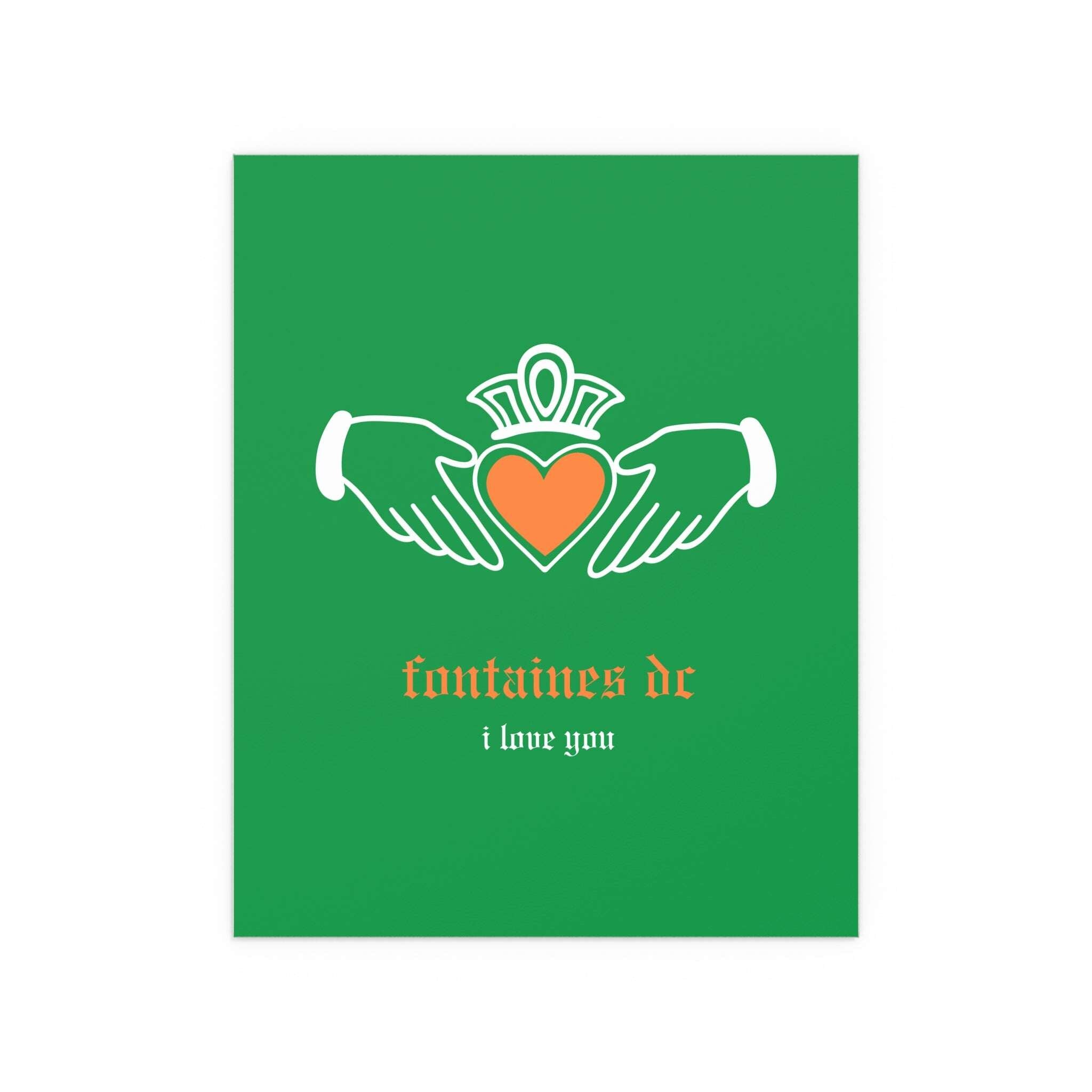 Fontaines DC - I Love You - Irish Claddagh (Tricolour)
