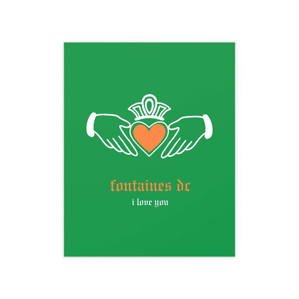 Fontaines DC - I Love You - Irish Claddagh (Tricolour)