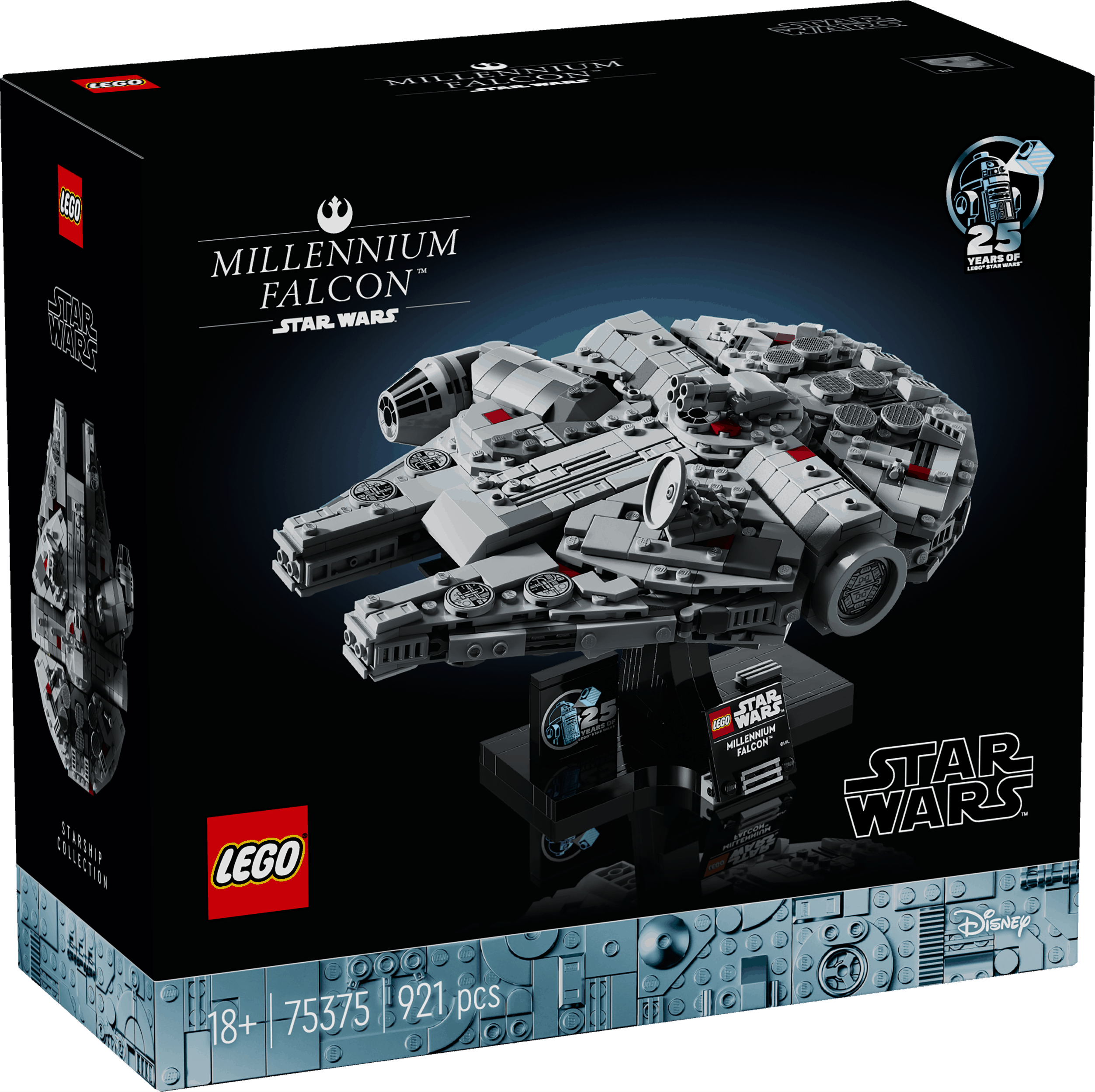 Lego Star Wars 75375 Millennium Falcon 25th Anniversary Set Ages 18+