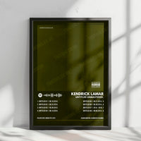 Kendrick Lamar "Untitled Unmastered" Album Cover Poster - with Complete Tracklist