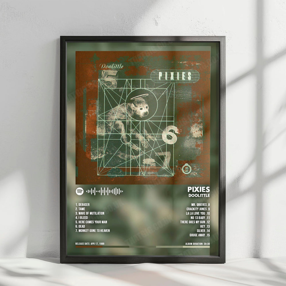 Pixies "Doolittle" Album Cover Poster - with Complete Tracklist