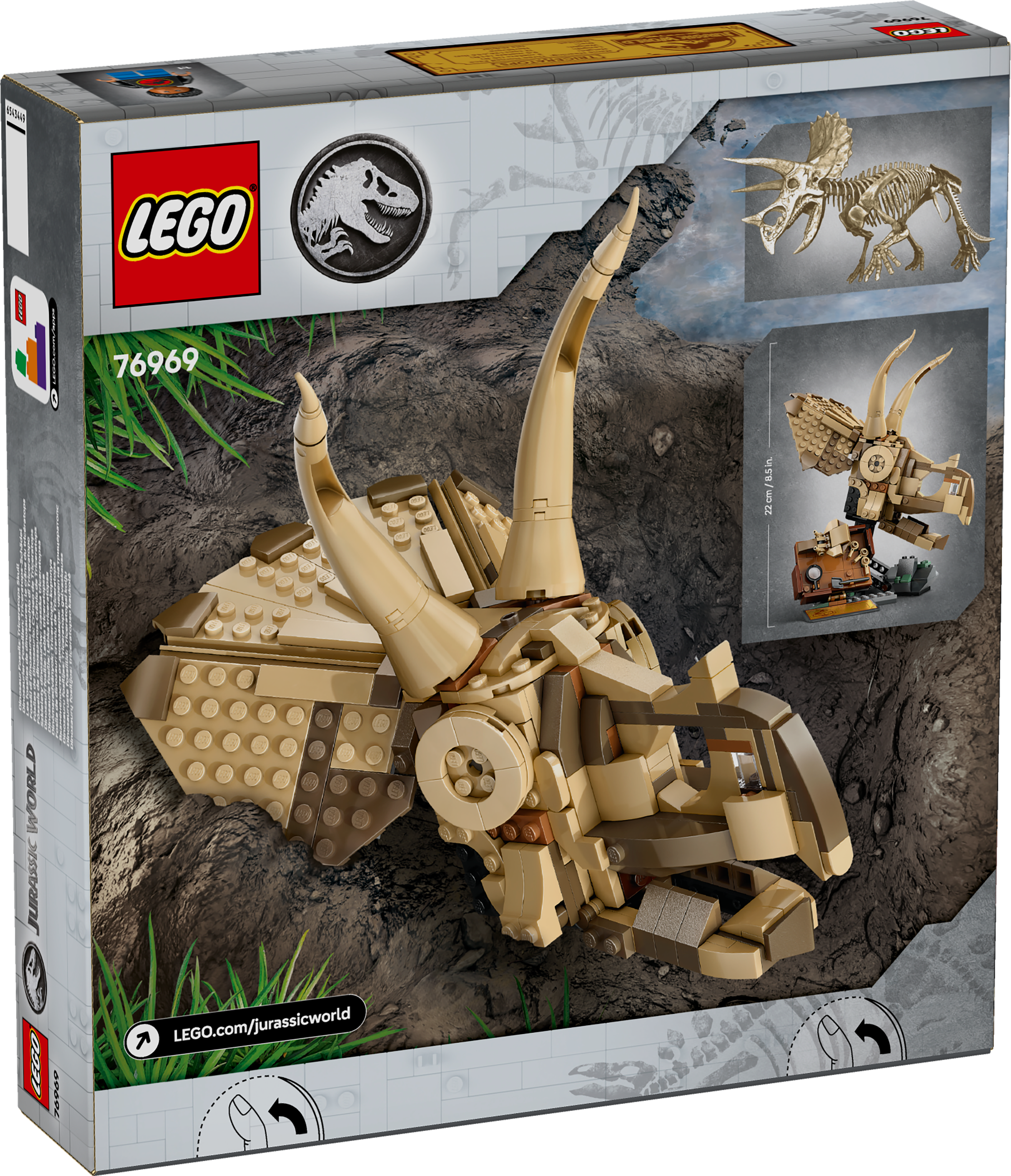 Lego Jurassic World 76969 Dinosaur Fossils: Triceratops Skull Ages 9+