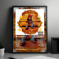 Kanye West "The College Dropout" Album Cover Poster - with Complete Tracklist