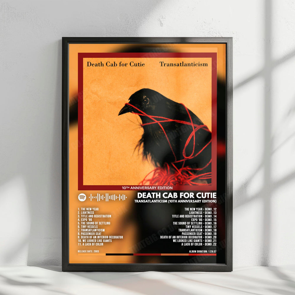 Death Cab for Cutie "Transatlanticism" Album Cover Poster - with Complete Tracklist