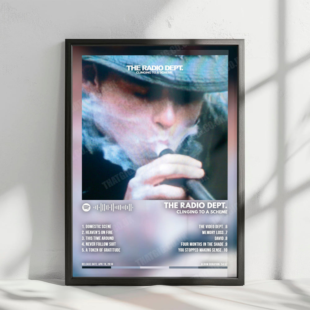 The Radio Dept. "Clinging To A Scheme" Album Cover Poster - with Complete Tracklist