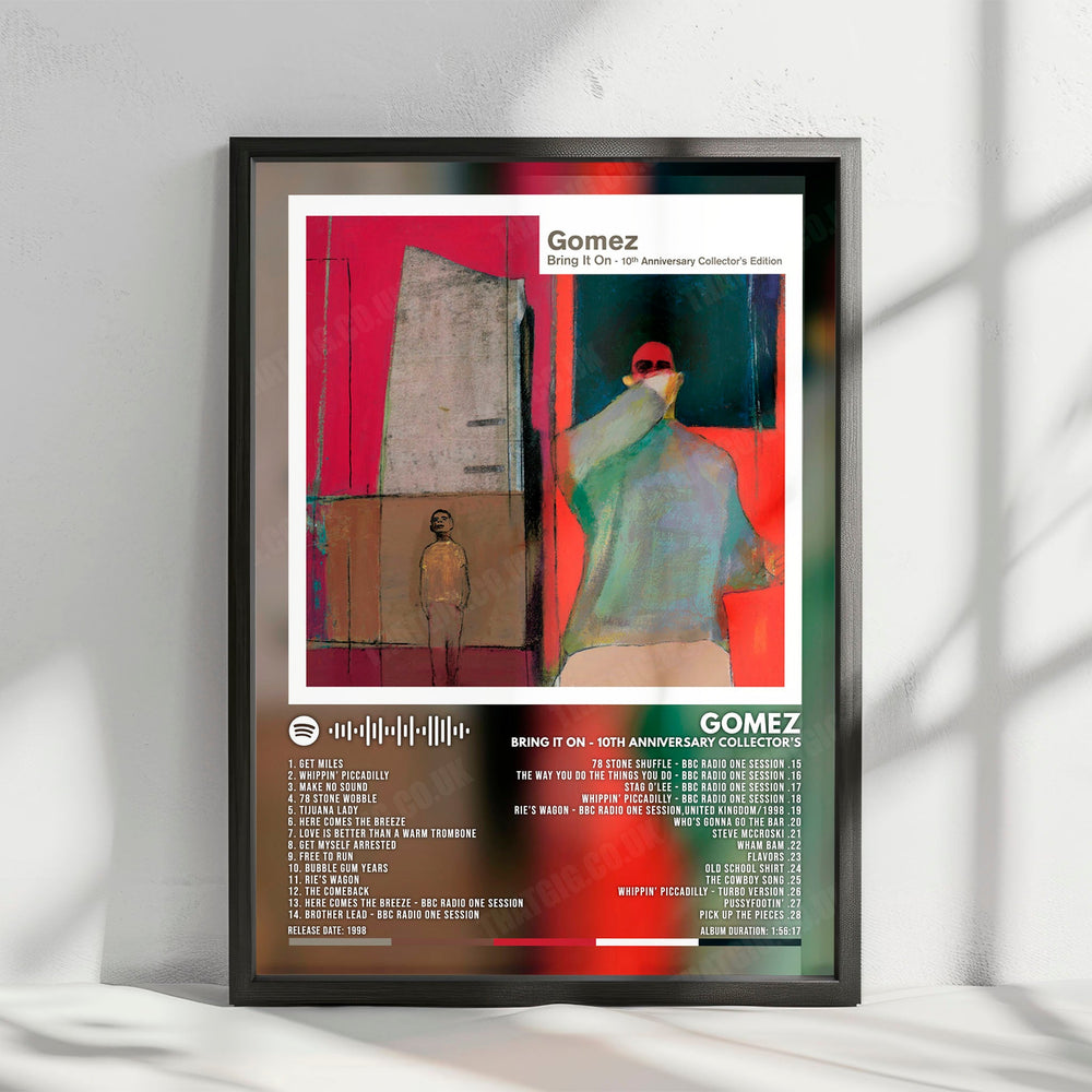 Gomez "Bring It On" Album Cover Poster - with Complete Tracklist