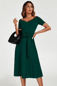 Bardot Midi Dress In Green