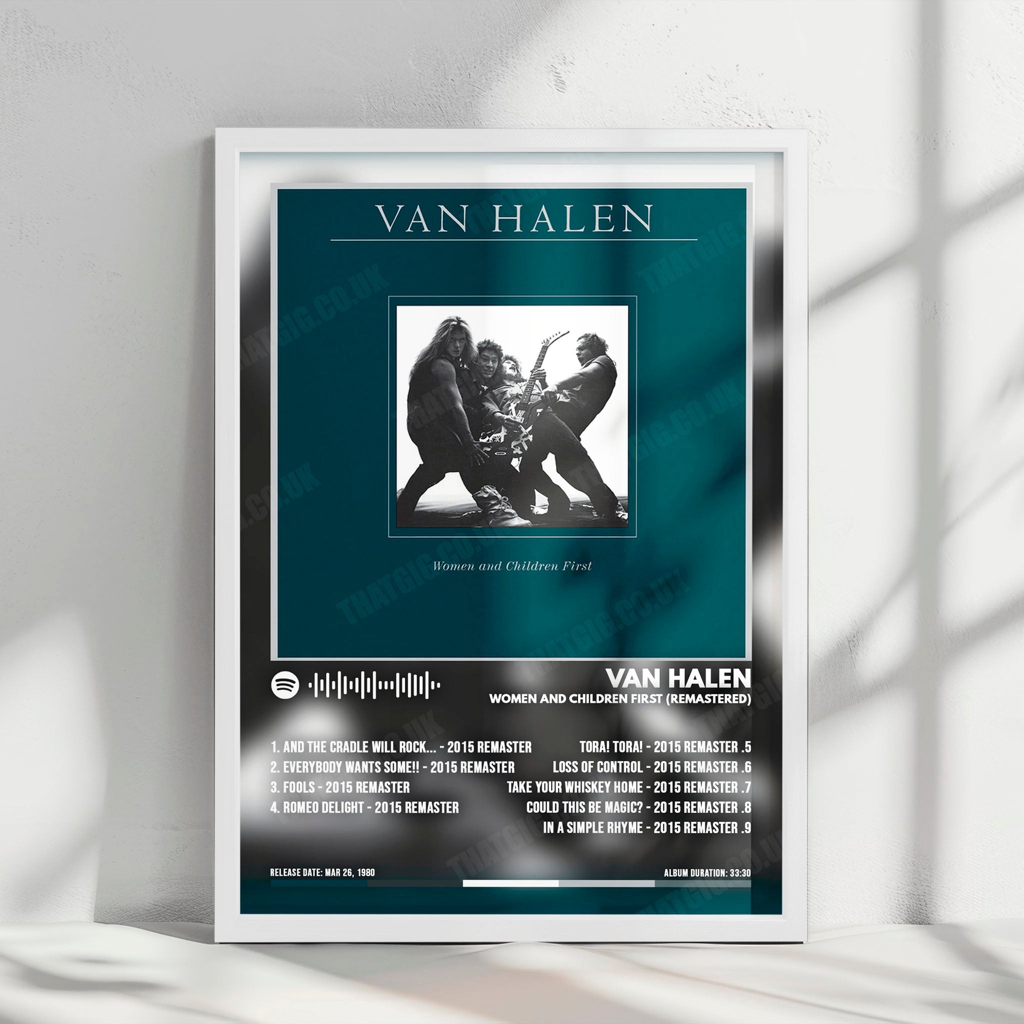 Van Halen "Women and Children First" Album Cover Poster - with Complete Tracklist