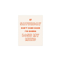 Sam Fender - Saturday (Off-white + Orange)