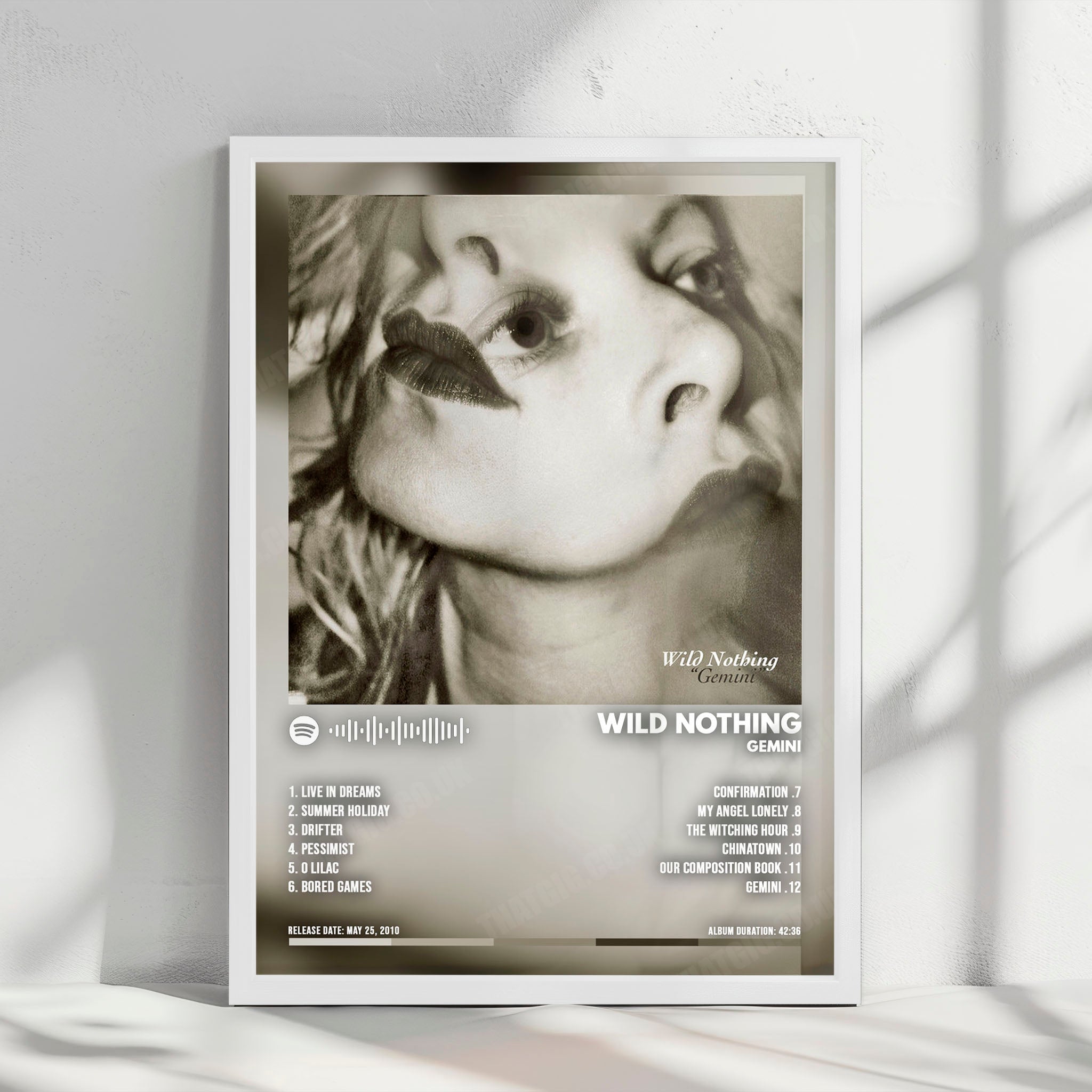 Wild Nothing "Gemini" Album Cover Poster - with Complete Tracklist