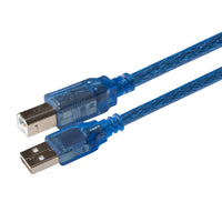 Maplin USB-A to USB-B Cable - Blue, 1m