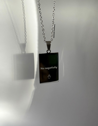 ‘Good energy. No negativity’ Necklace - Gold/Silver - Double Sided