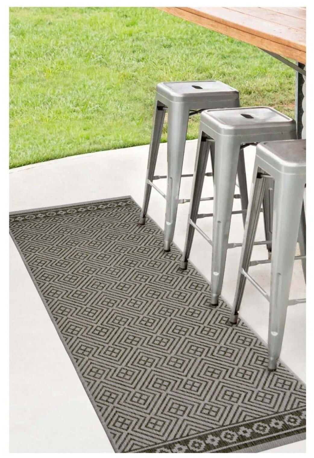 County Geo Grey Indoor/Outdoor Rug | 11344A