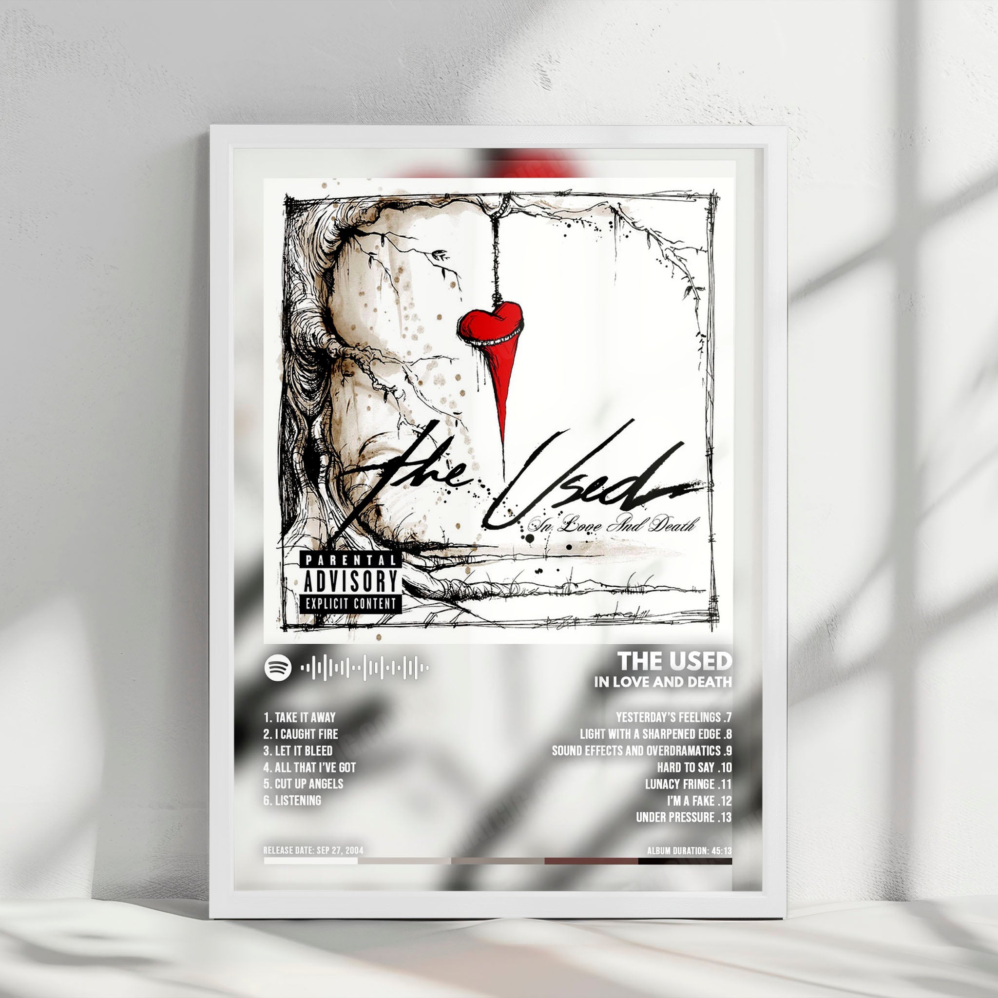 The Used "In Love And Death" Album Cover Poster - with Complete Tracklist