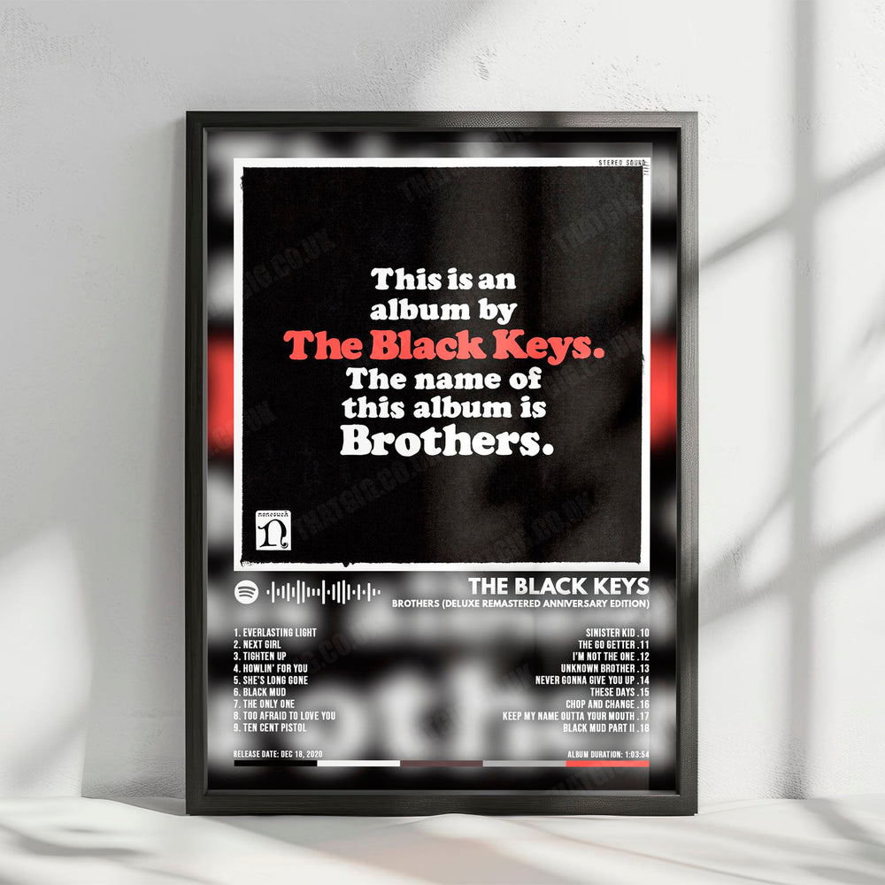 The Black Keys "Brothers" Album Cover Poster - with Complete Tracklist
