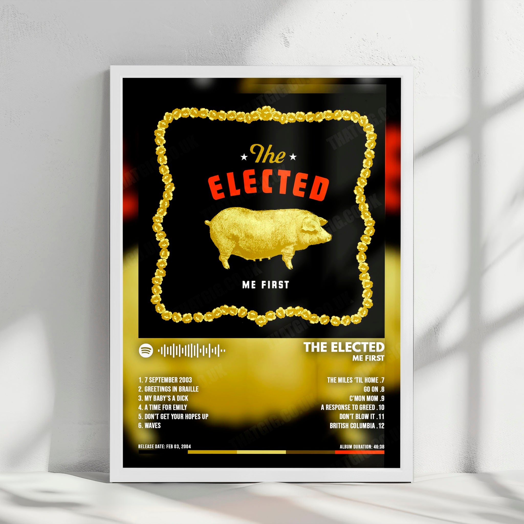 The Elected "Me First" Album Cover Poster - with Complete Tracklist