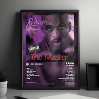 Rakim "The Master" Album Cover Poster - with Complete Tracklist