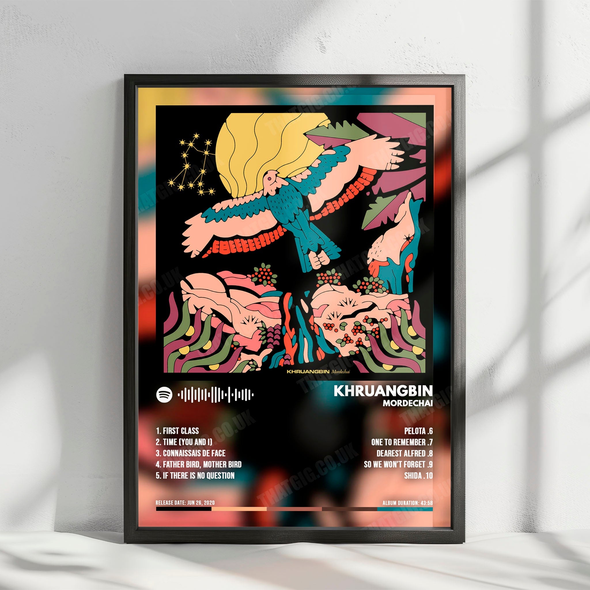 Khruangbin "Mordechai" Album Cover Poster - with Complete Tracklist