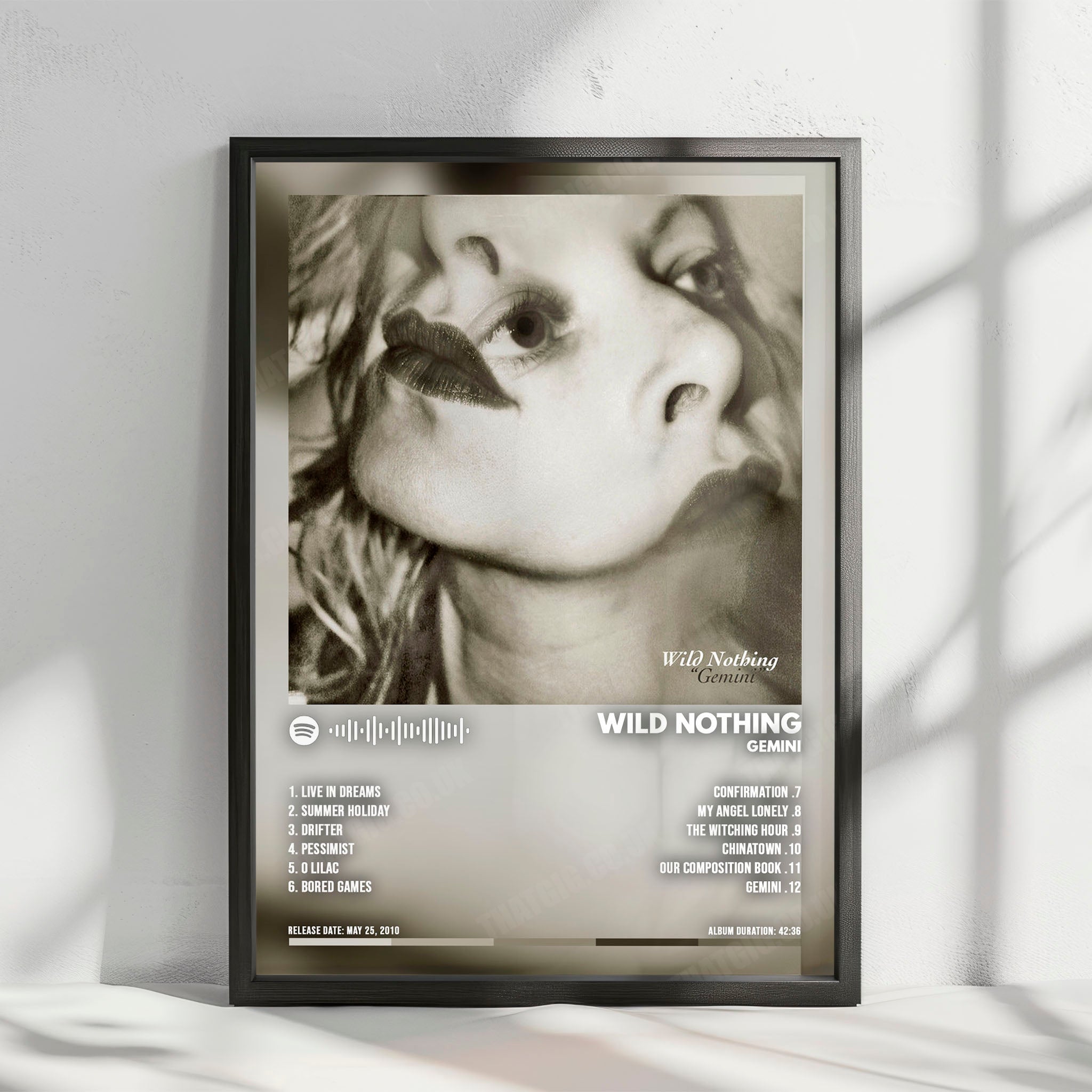 Wild Nothing "Gemini" Album Cover Poster - with Complete Tracklist