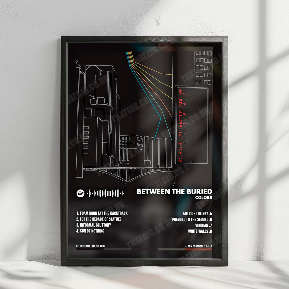 Between the Buried and Me "Colors" Album Cover Poster - with Complete Tracklist