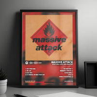 Massive Attack "Blue Lines  " Album Cover Poster - with Complete Tracklist