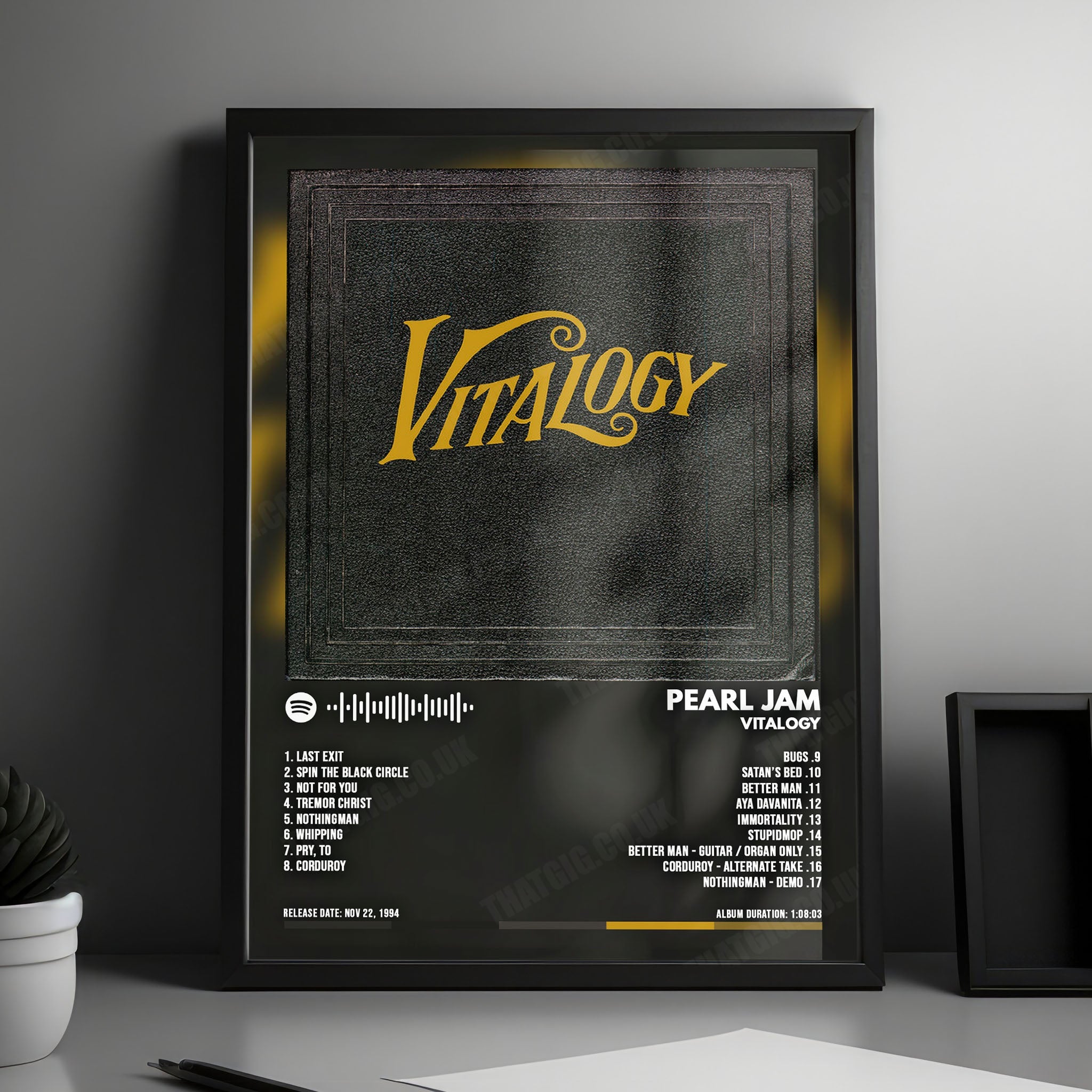 Pearl Jam "Vitalogy" Album Cover Poster - with Complete Tracklist