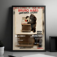 Bruno Mars "Unorthodox Jukebox" Album Cover Poster - with Complete Tracklist