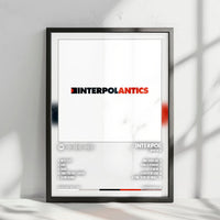 Interpol "Antics" Album Cover Poster - with Complete Tracklist