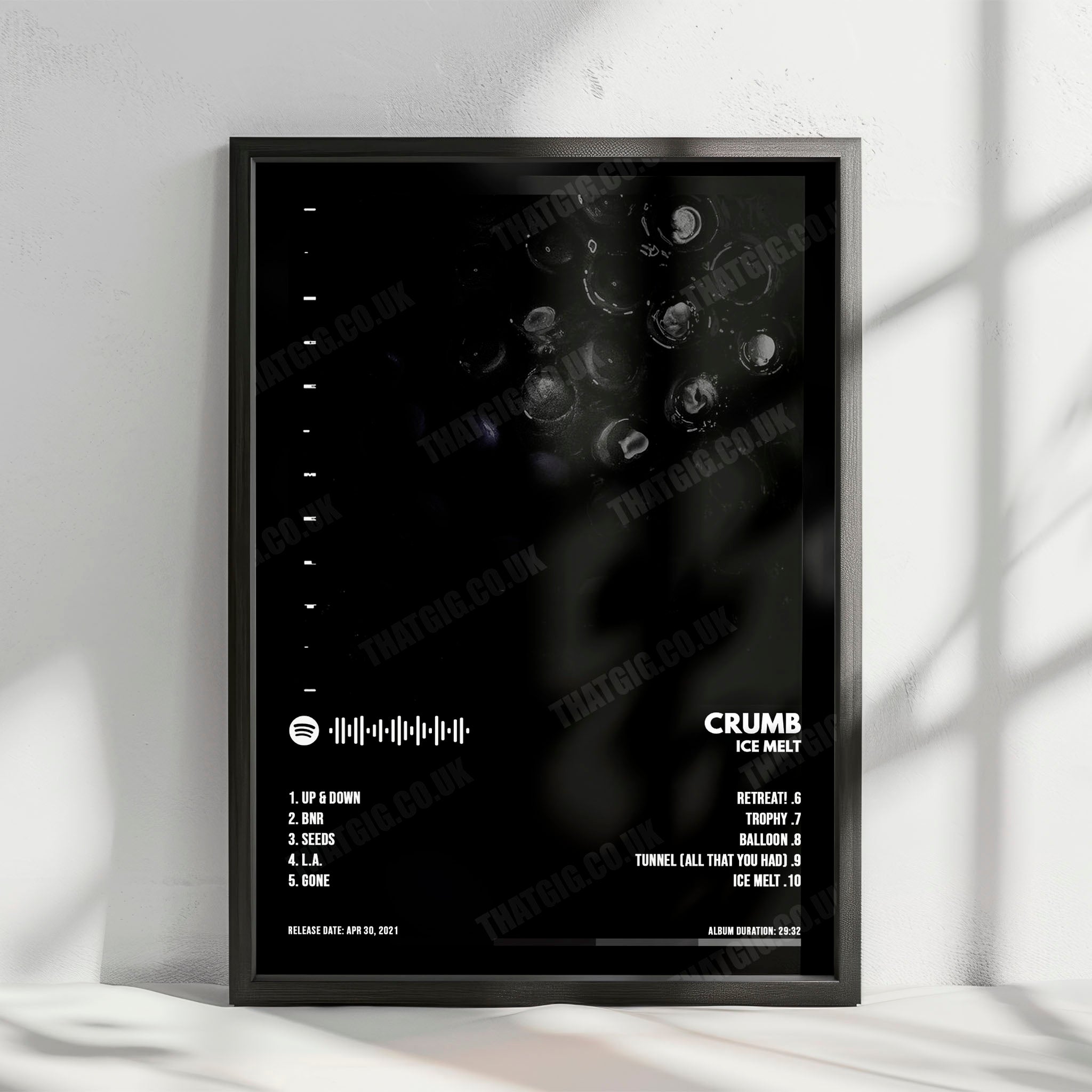 Crumb "Ice Melt" Album Cover Poster - with Complete Tracklist