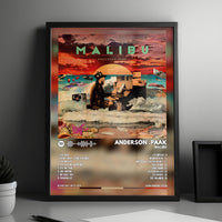 Anderson .Paak "Malibu" Album Cover Poster - with Complete Tracklist