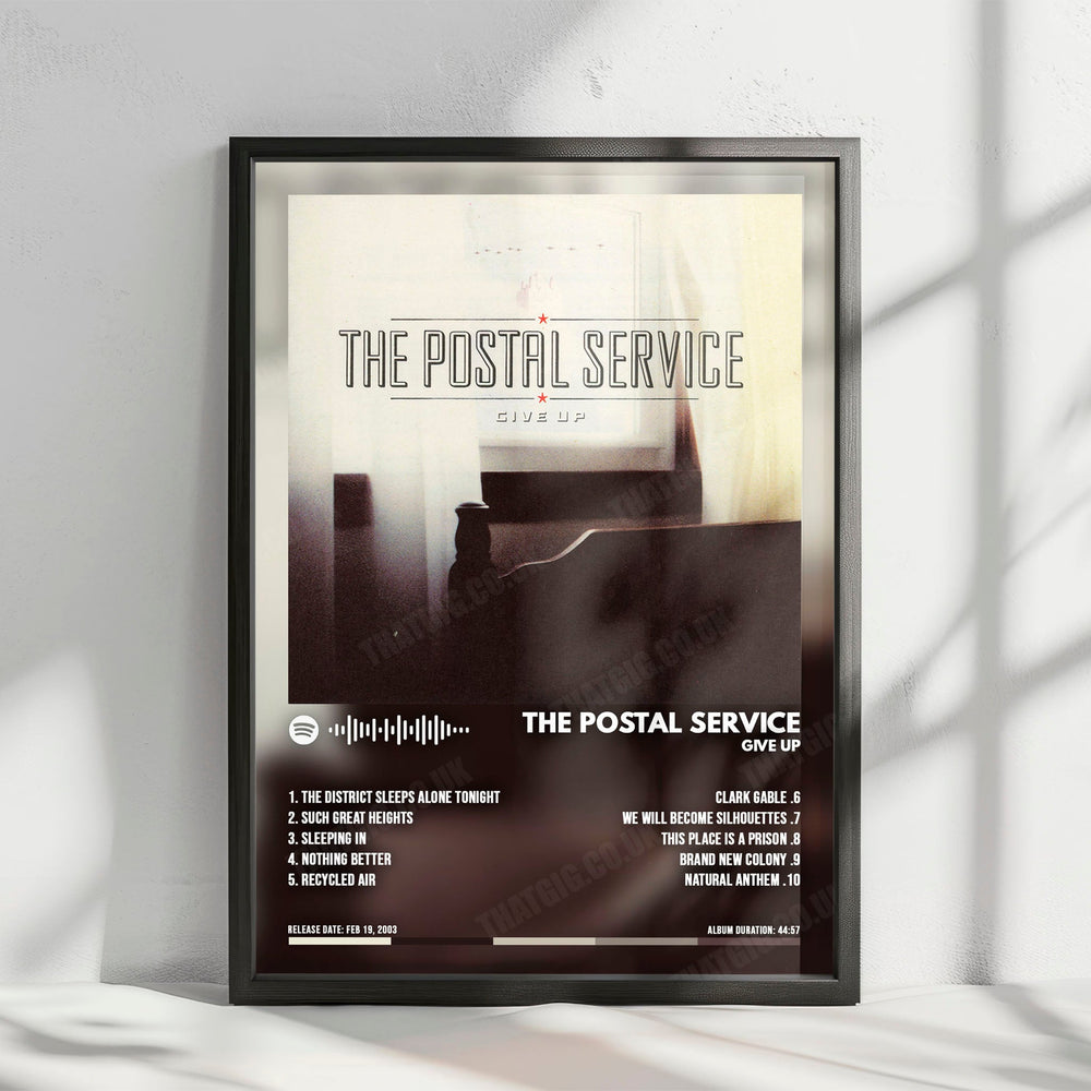 The Postal Service "Give Up  " Album Cover Poster - with Complete Tracklist