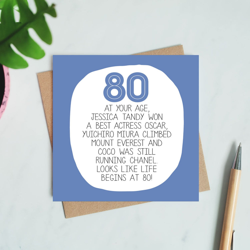 Witty 80th Birthday Card - Celebrate Life with Humour