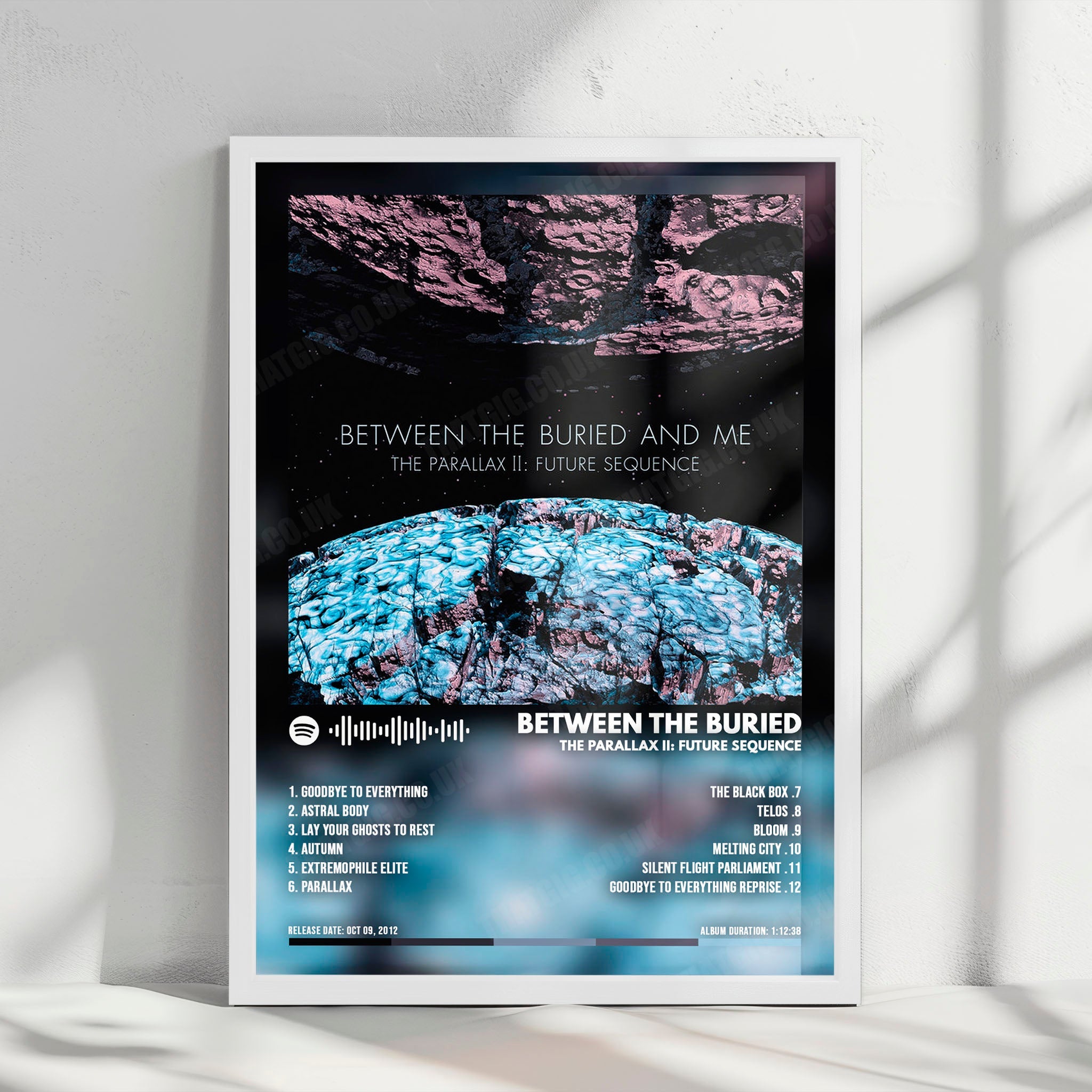 Between the Buried and Me "The Parallax II" Album Cover Poster - with Complete Tracklist