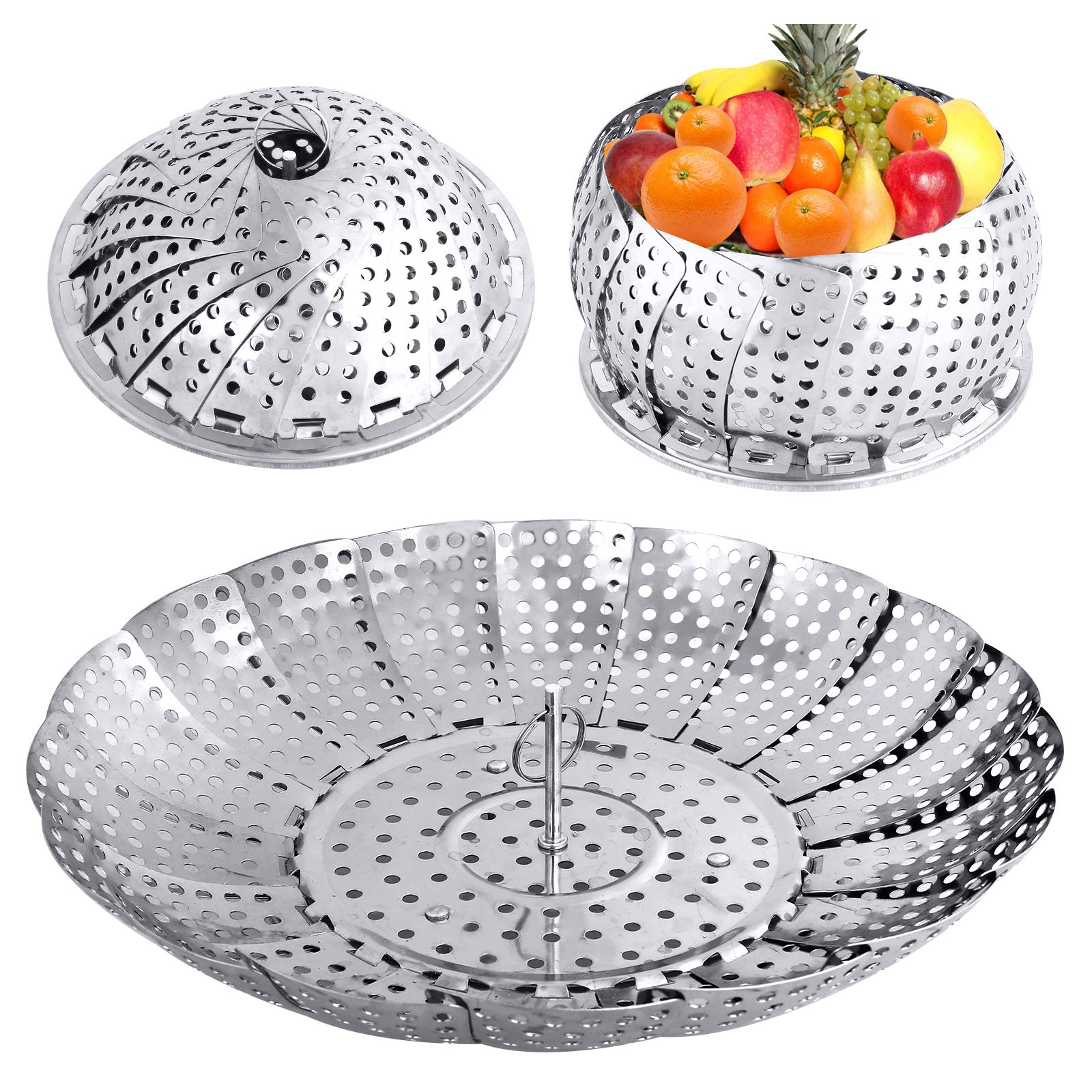Foldable Steamer Stainless Steel 15cm to 27cm