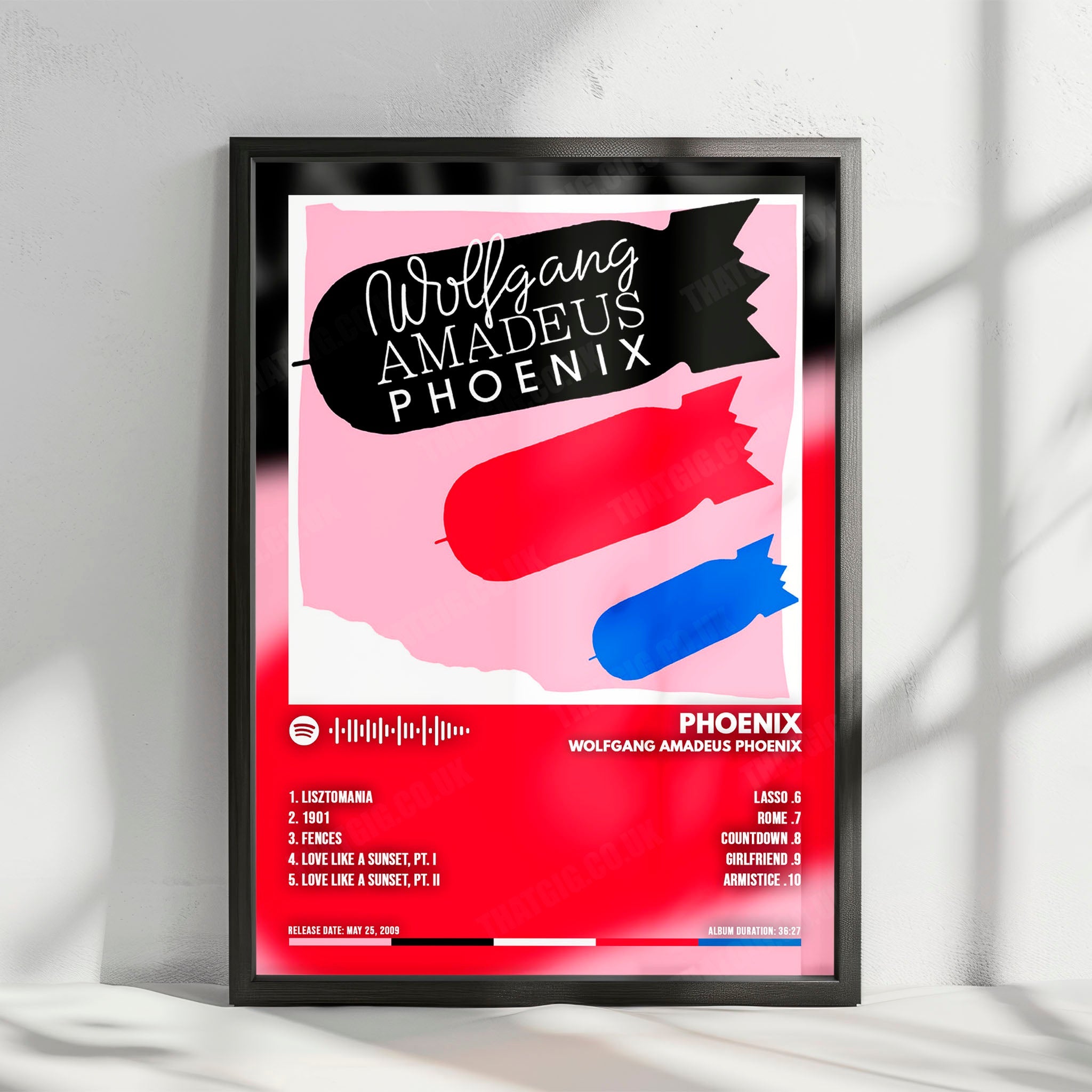 Phoenix "Wolfgang Amadeus Phoenix" Album Cover Poster - with Complete Tracklist