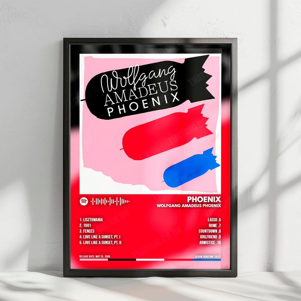 Phoenix "Wolfgang Amadeus Phoenix" Album Cover Poster - with Complete Tracklist