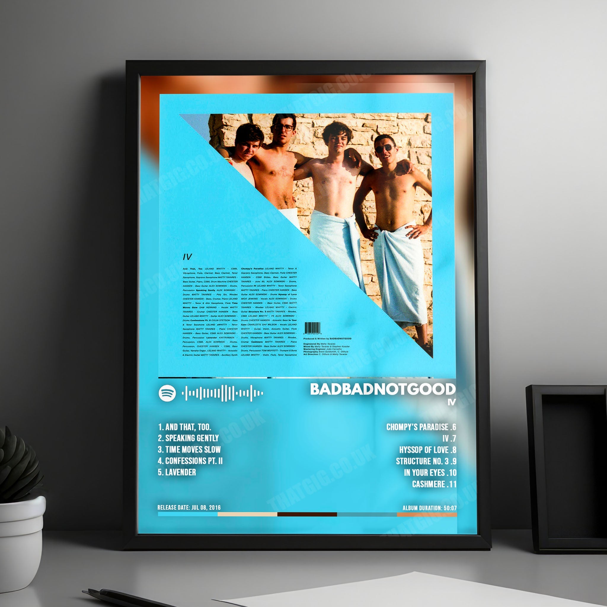 BADBADNOTGOOD "IV" Album Cover Poster - with Complete Tracklist