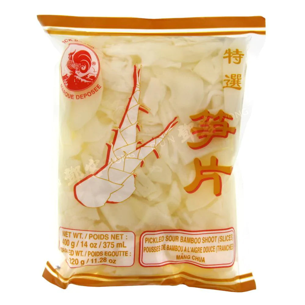 COCK BRAND Pickled Sour Bamboo Shoot Slice 400g
