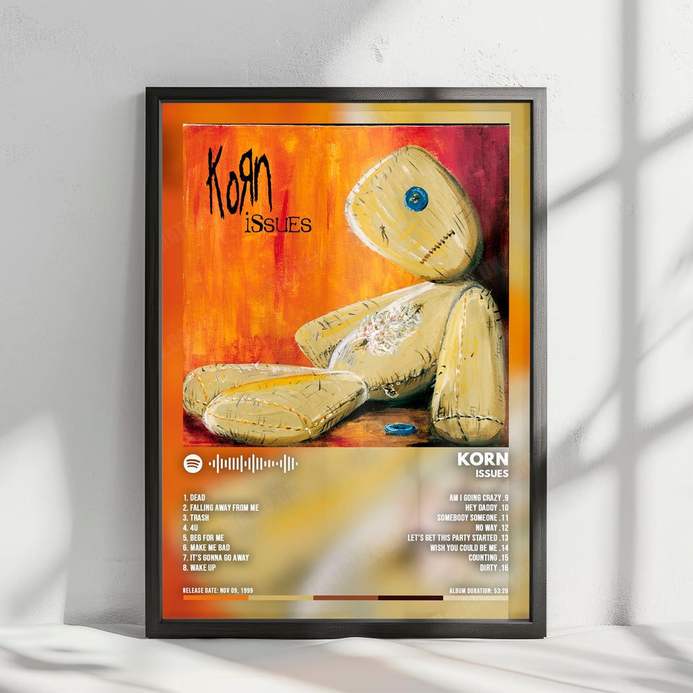 Korn "Issues  " Album Cover Poster - with Complete Tracklist