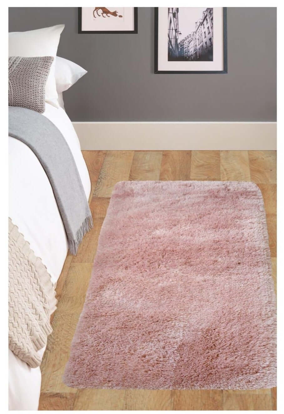 Soft Washable Pink Shaggy Rug | SA-07