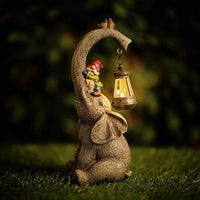 Solar Elephant Garden Ornament
