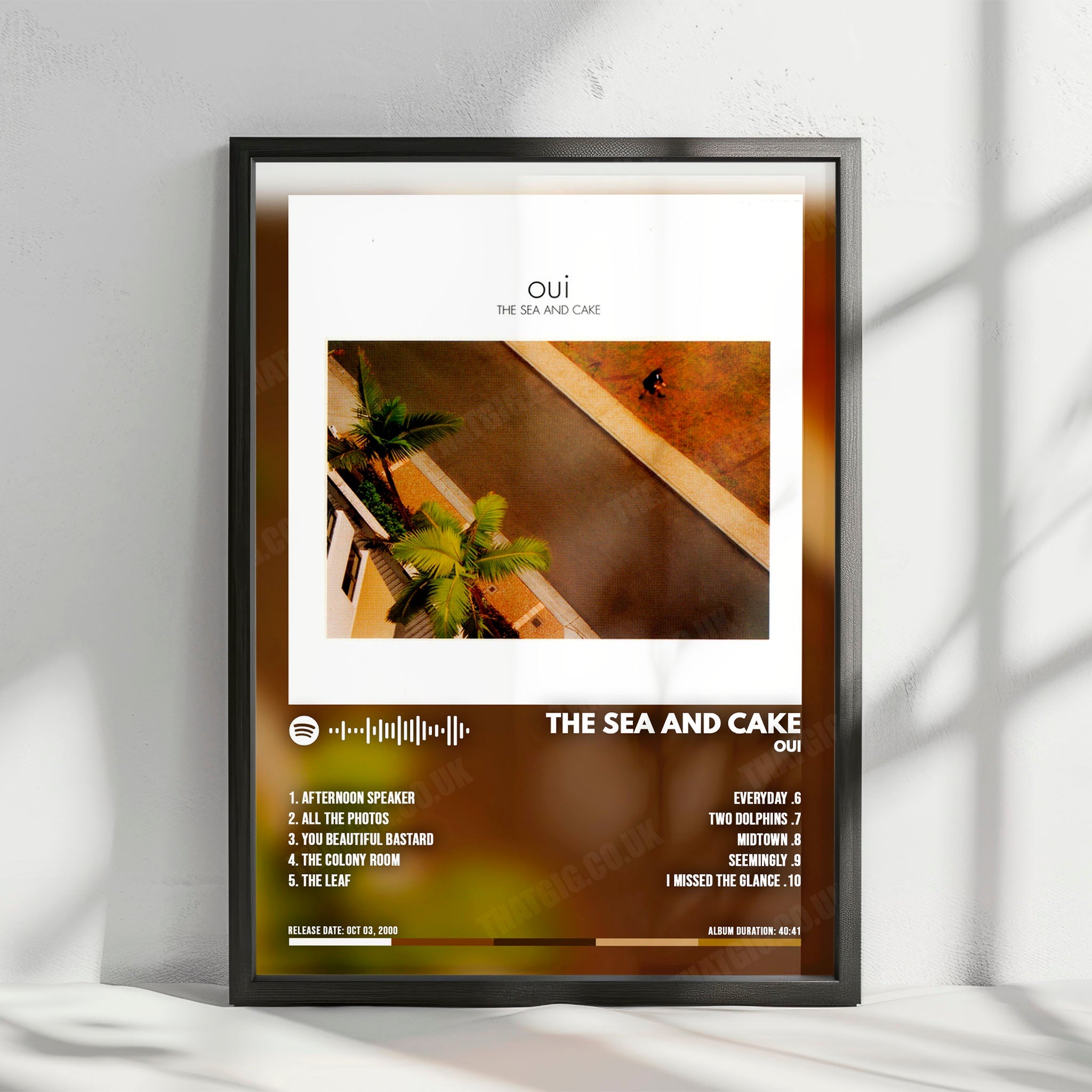 The Sea and Cake "Oui" Album Cover Poster - with Complete Tracklist