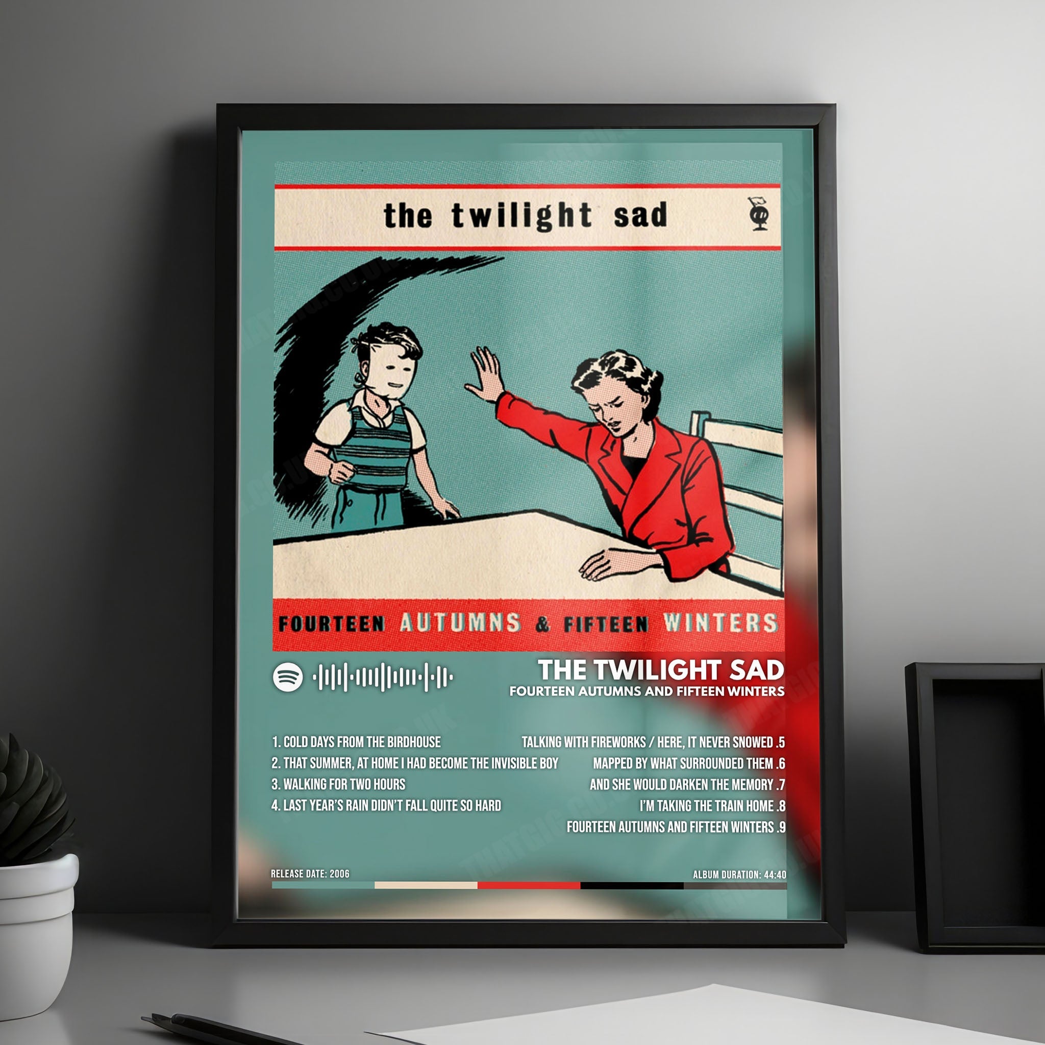 The Twilight Sad "Fourteen Autumns & Fifteen Winters" Album Cover Poster - with Complete Tracklist
