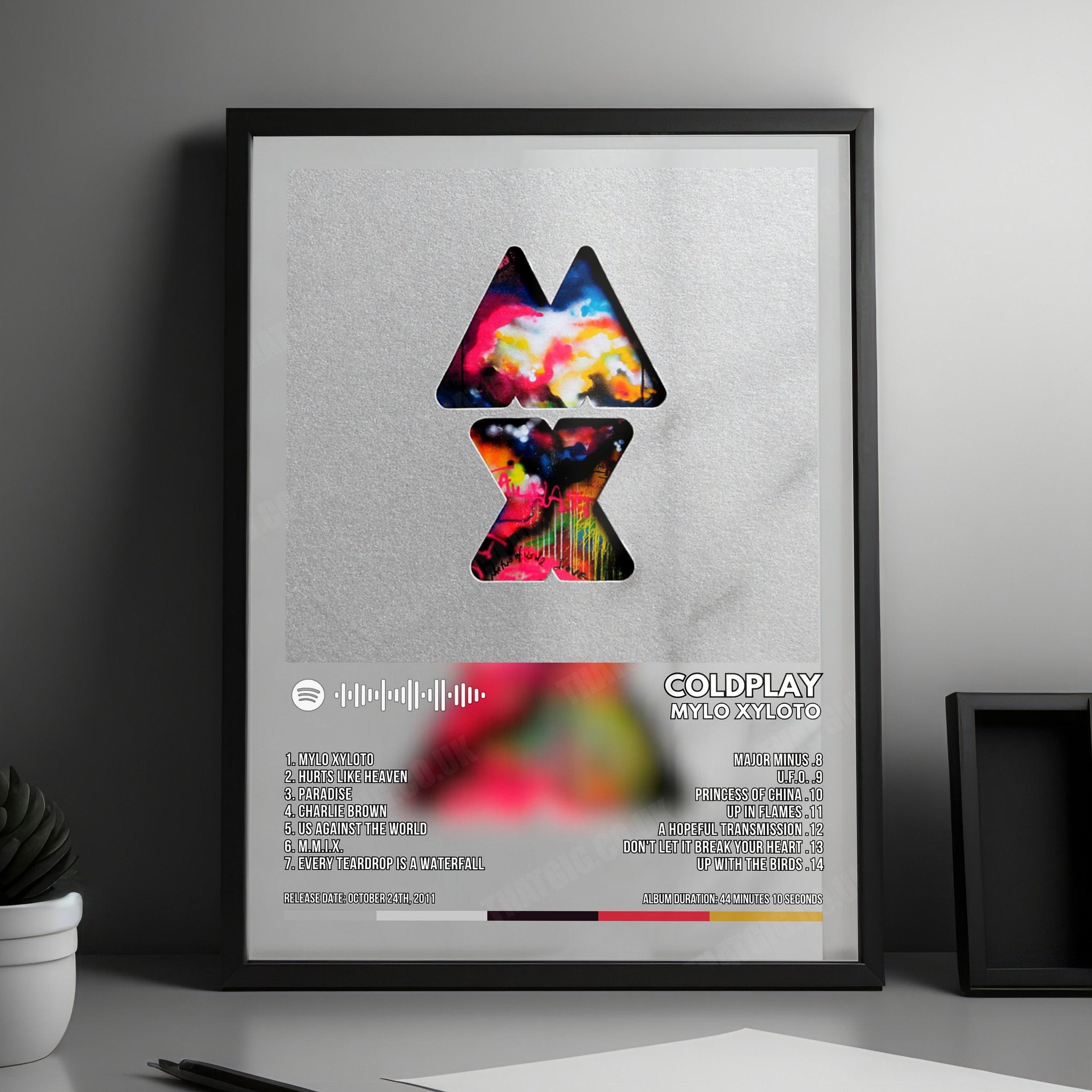 Coldplay "Mylo Xyloto" Album Cover Poster - with Complete Tracklist