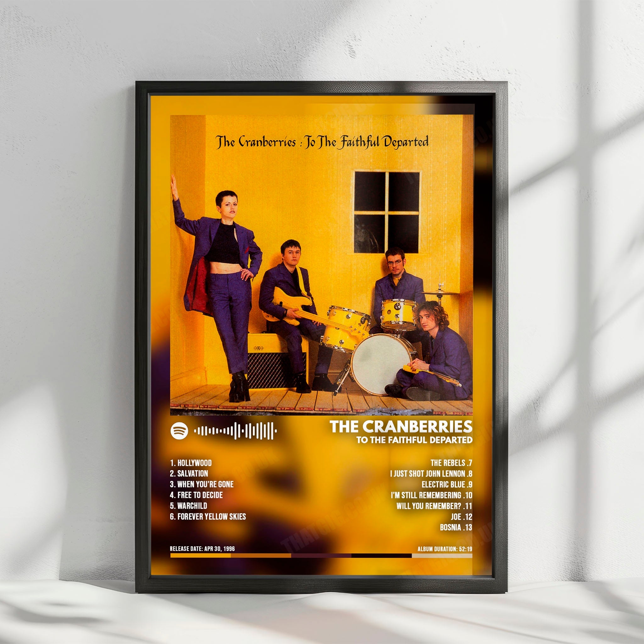 The Cranberries "To the Faithful Departed" Album Cover Poster - with Complete Tracklist