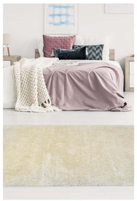 Soft Washable Ivory Shaggy Rug | SA-01