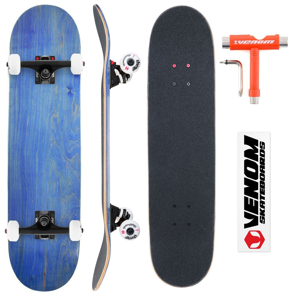 Venom Core Complete Built Skateboard - Blue/Black - 8.0