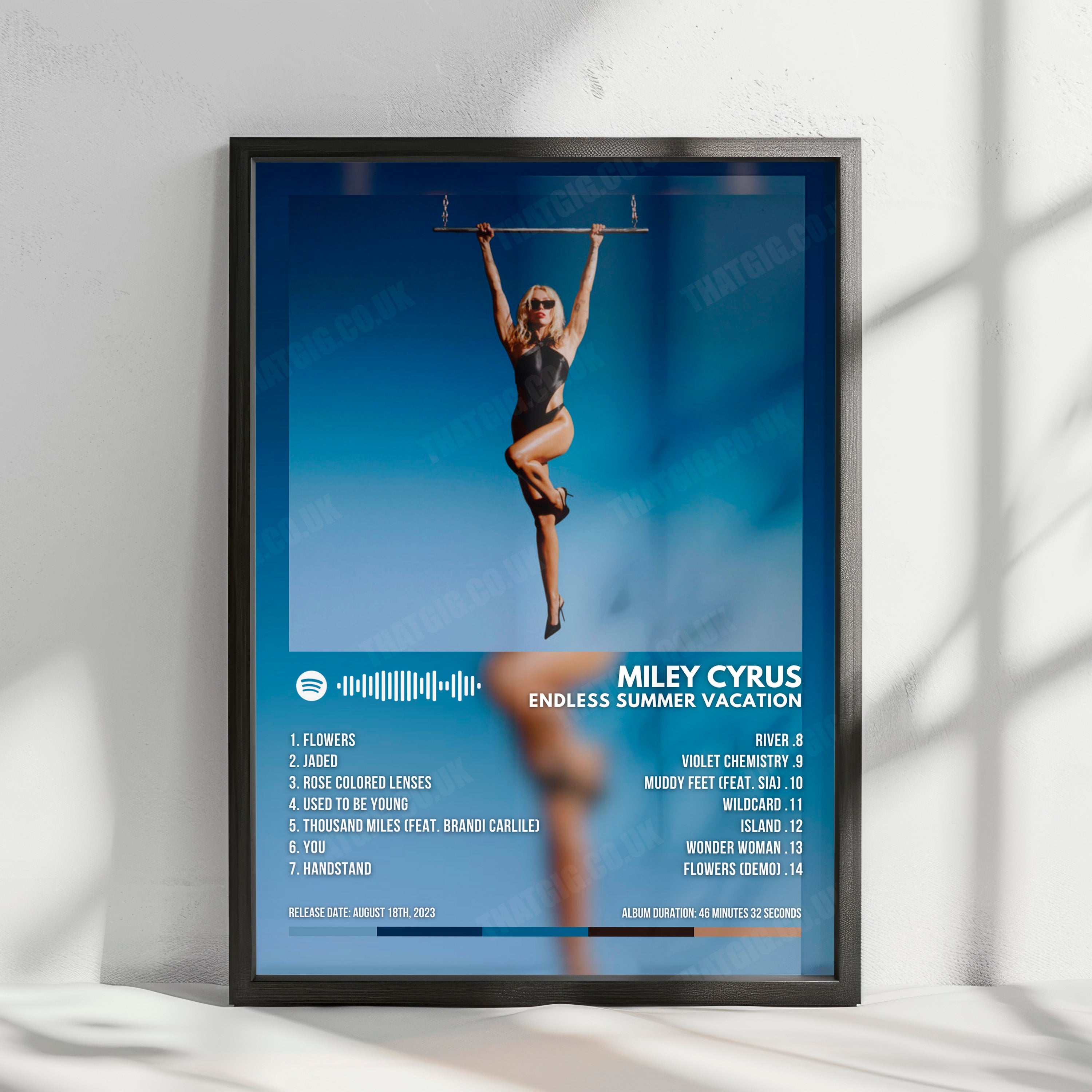 Miley Cyrus "Endless Summer Vacation" Album Cover Poster - with Complete Tracklist